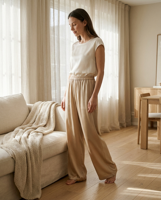 Pantalon Fluide - 93% Soie Naturelle - StudioSoie