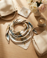 Foulard Carré en Soie Naturelle 65 cm - Accessoire Luxe 100% Soie de Mûrier