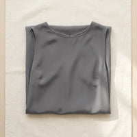 Mini Robe en Crêpe de Chine de Soie 100 % — Sans Manches 7 Coloris Femme - coloris gris | StudioSoie