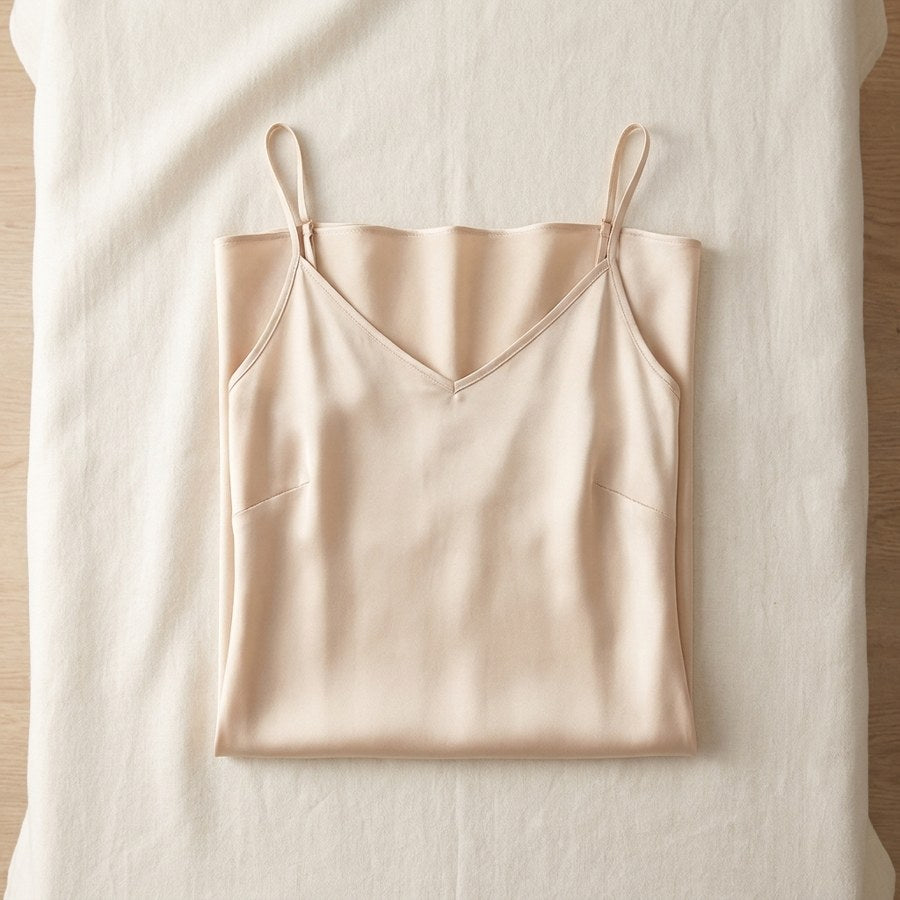 Robe longue unie en soie de mûrier - coloris Champagne | StudioSoie