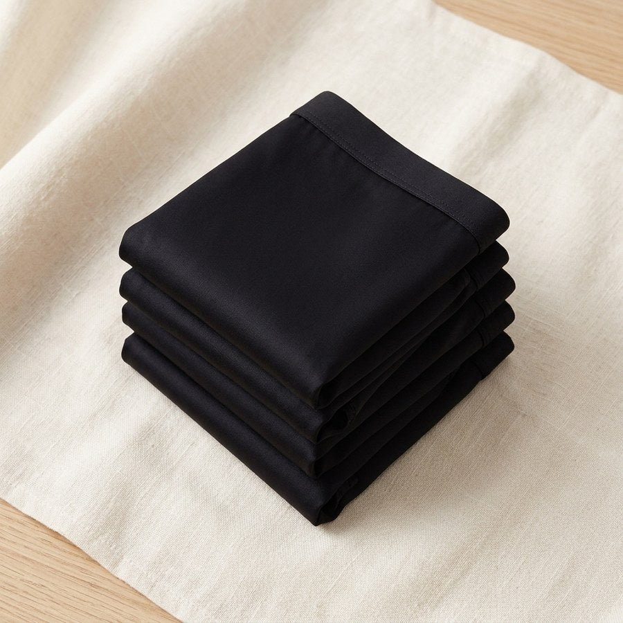 Lot de 3 culottes en soie de mûrier taille basse femme - coloris Lot uni · Noir ×3 | StudioSoie