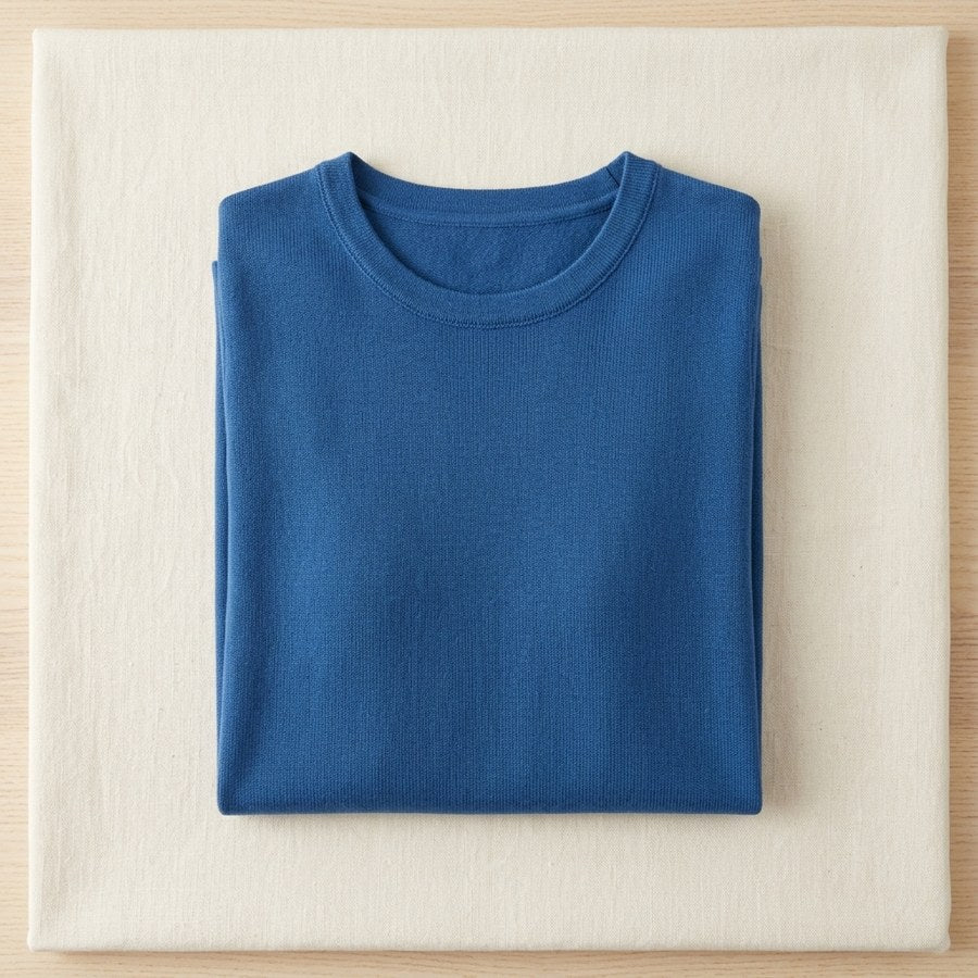 Sous-pull soie & viscose thermique manches longues femme - coloris Bleu | StudioSoie