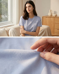 Détail du jersey soie et coton, brillance satinée - StudioSoie