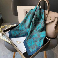 Foulard Carré en Soie Naturelle 65 cm - Accessoire Luxe 100% Soie de Mûrier