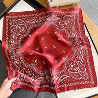 Nature Silk Neck Scarves Lady Foulard Lovely Strawberry Print 100% Real Silk Square Scarf for Women Bag Ribbon Hairband Kerchief - StudioSoie - 
