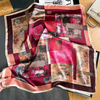 Foulard Carré en Soie Naturelle 65 cm - Accessoire Luxe 100% Soie de Mûrier