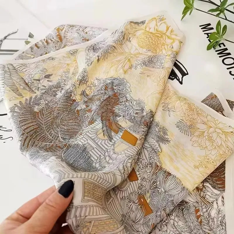 Foulard Carré en Soie Naturelle 65 cm - Accessoire Luxe 100% Soie de Mûrier