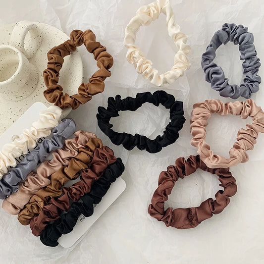 Confezione da 6 scrunchies in raso