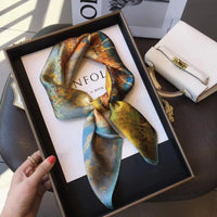 Foulard Carré en Soie Naturelle 65 cm - Accessoire Luxe 100% Soie de Mûrier