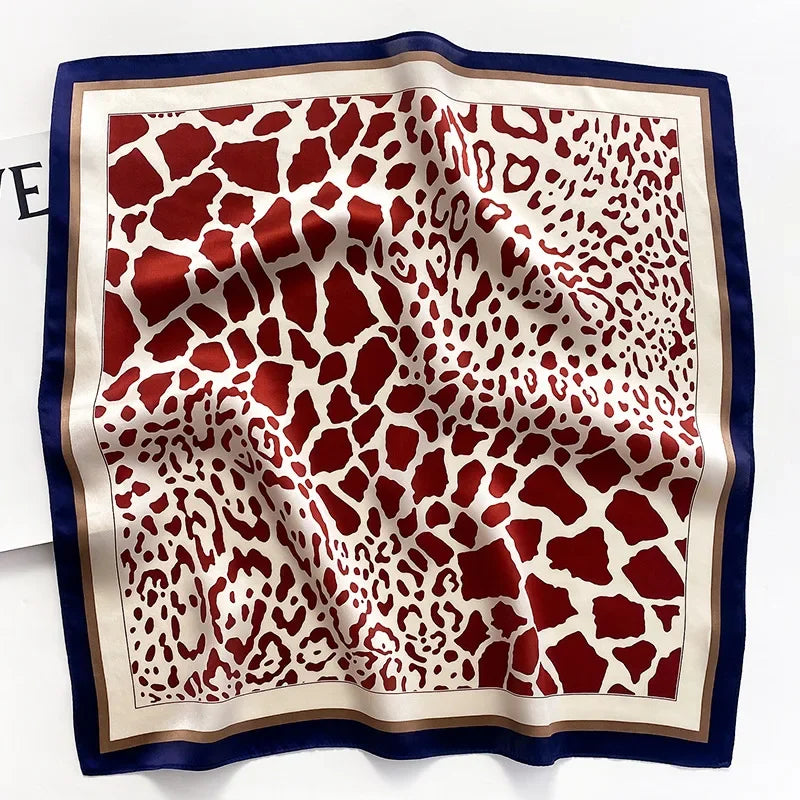 Nature Silk Neck Scarves Lady Foulard Lovely Strawberry Print 100% Real Silk Square Scarf for Women Bag Ribbon Hairband Kerchief - StudioSoie - 
