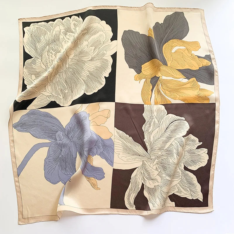 Foulard Carré en Soie Naturelle 65 cm - Accessoire Luxe 100% Soie de Mûrier - StudioSoie