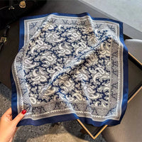 Nature Silk Neck Scarves Lady Foulard Lovely Strawberry Print 100% Real Silk Square Scarf for Women Bag Ribbon Hairband Kerchief - StudioSoie - 