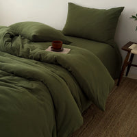 Gekreukeld Katoenen Dekbedovertrek — Natuurlijke Zachtheid