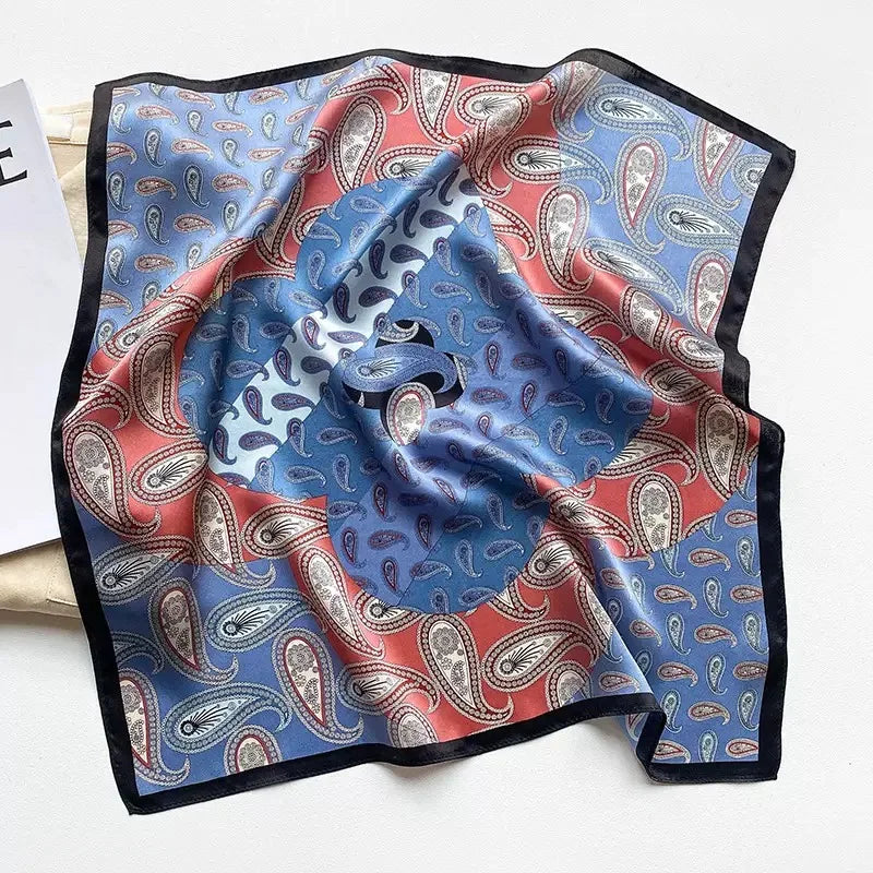 Nature Silk Neck Scarves Lady Foulard Lovely Strawberry Print 100% Real Silk Square Scarf for Women Bag Ribbon Hairband Kerchief - StudioSoie - 