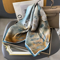 Foulard Carré en Soie Naturelle 65 cm - Accessoire Luxe 100% Soie de Mûrier