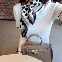 Foulard Carré en Soie Naturelle 65 cm - Accessoire Luxe 100% Soie de Mûrier