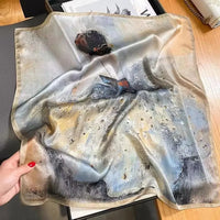 Foulard Carré en Soie Naturelle 65 cm - Accessoire Luxe 100% Soie de Mûrier