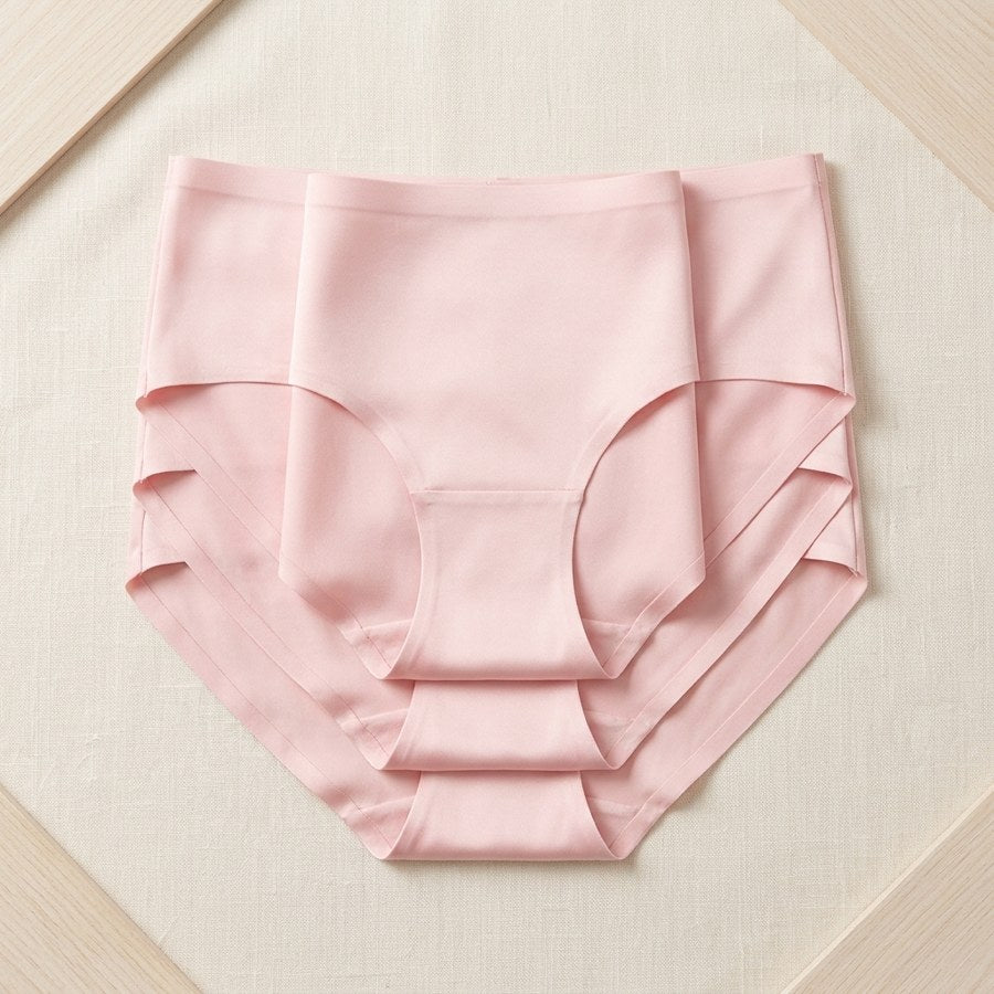 Lot de 3 culottes en soie de mûrier taille basse femme - coloris Lot uni · Rose Dragée ×3 | StudioSoie