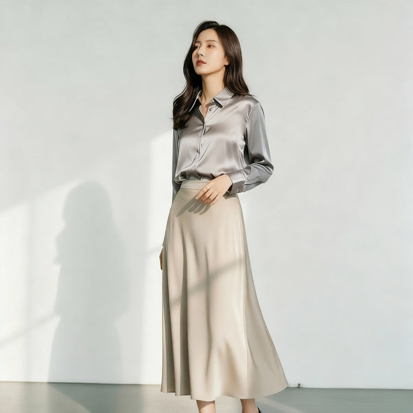 Bluse aus 100% Maulbeerseide