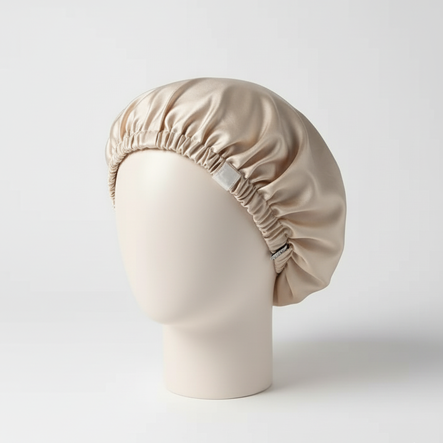 Bonnet de Nuit en Soie de Mûrier 100% Natureller - Cheveu doux - StudioSoie