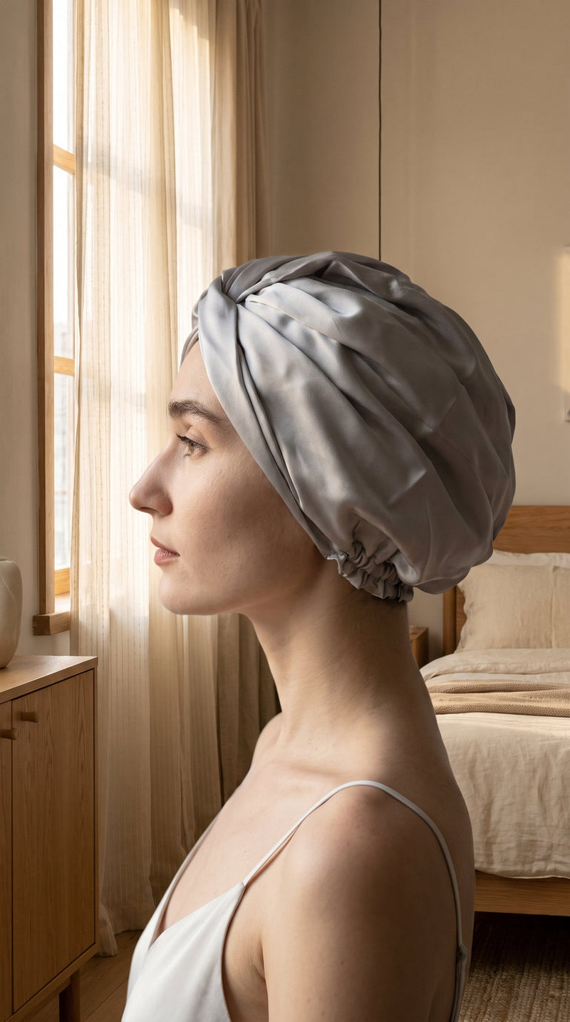 Bonnet turban en soie – visuel 2 – StudioSoie