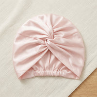 Bonnet turban en soie – coloris Rose Pâle – StudioSoie