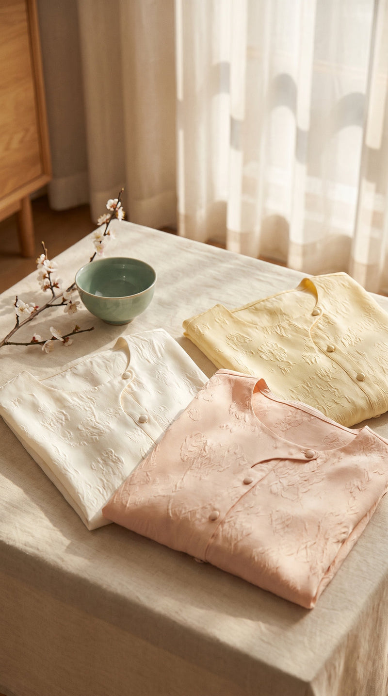 Chemise en jacquard de soie de mûrier – visuel 4 – StudioSoie
