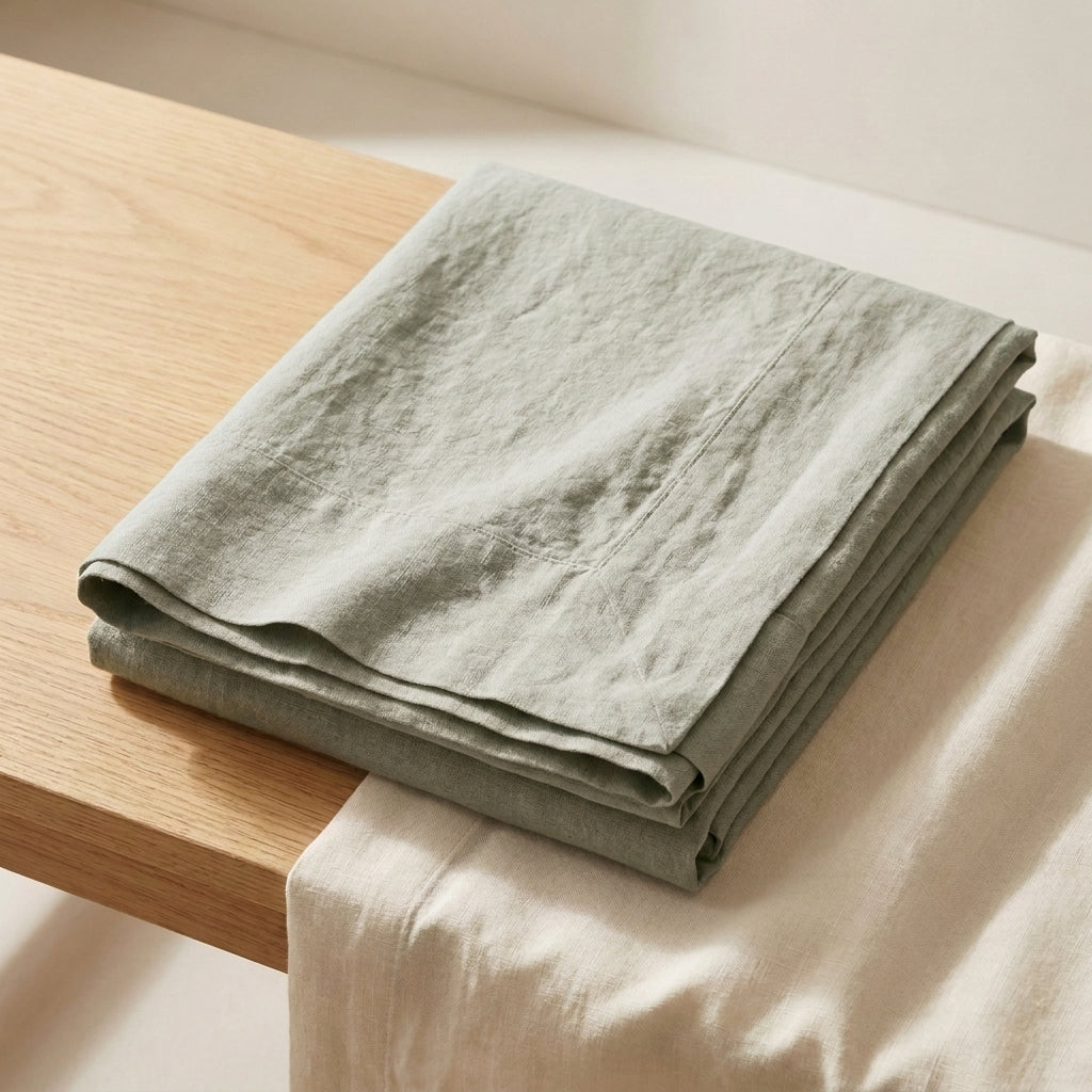 Drap Plat en Lin Français Lavé - Linge de Lit Luxe 100% Lin Naturel - StudioSoie