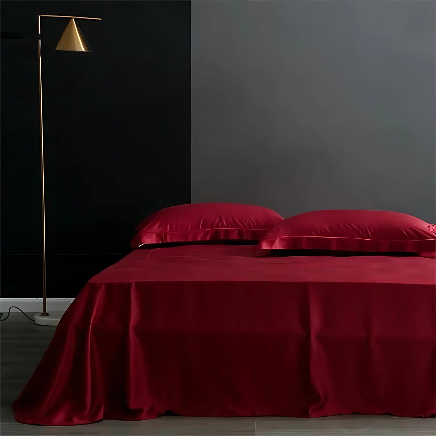 Drap plat en soie de mûrier rouge