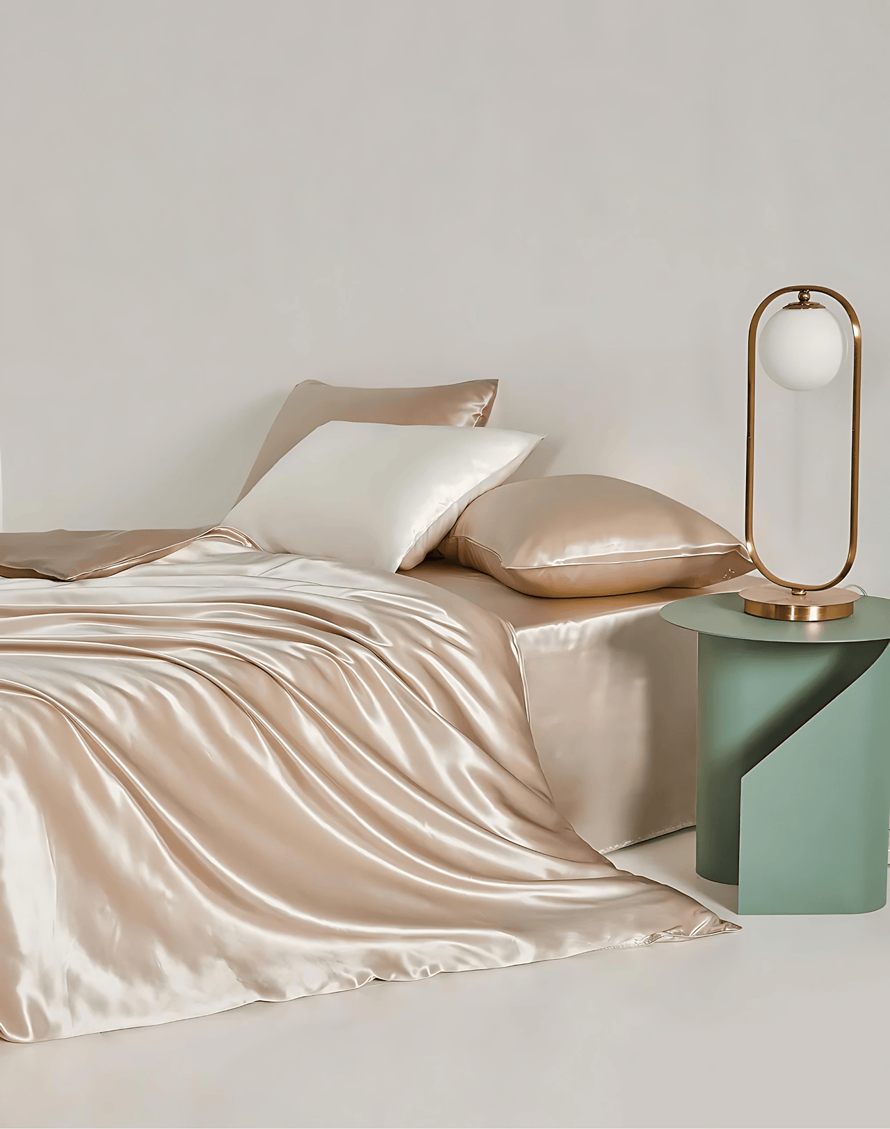 Housse de Couette en Soie 22MM Beige StudioSoie