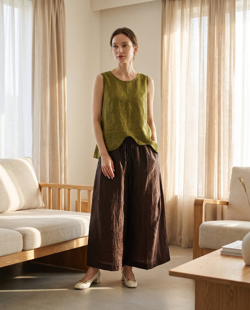 Selyem culotte nadrág - fényes eperfa selyemből, női