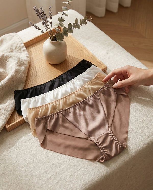 Lot de 3 Culottes en Soie de Mûrier