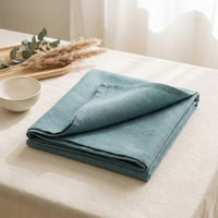 Nappe de Table en Lin 100% - bleu lac - StudioSoie