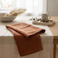 Nappe de Table en Lin 100% - terracotta - StudioSoie