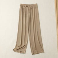 Pantalon droit en soie de mûrier – coloris Taupe – StudioSoie