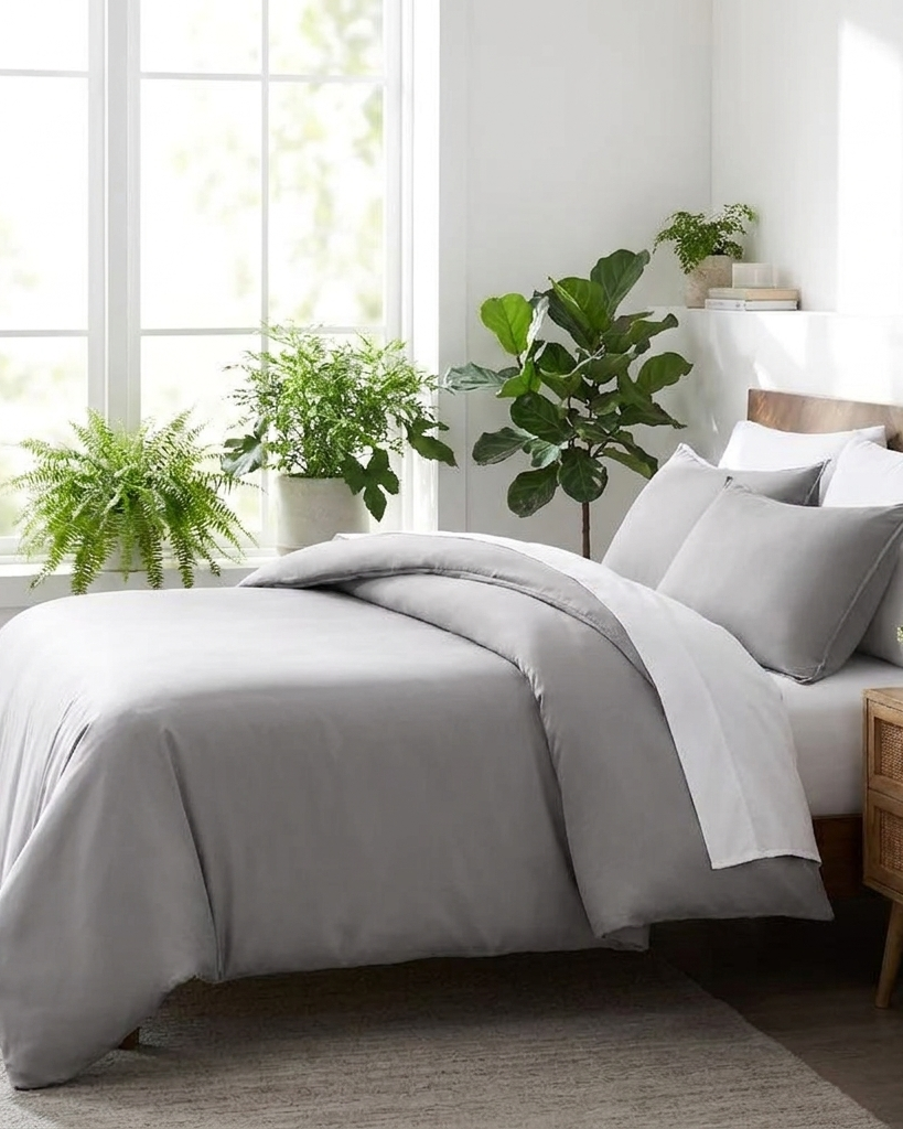 Parure de lit lyocell sur lit frais - StudioSoie