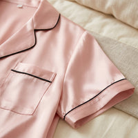 Pyjama en Soie de Mûrier 100% – Top Manches Courtes & Short, Femme - StudioSoie - 