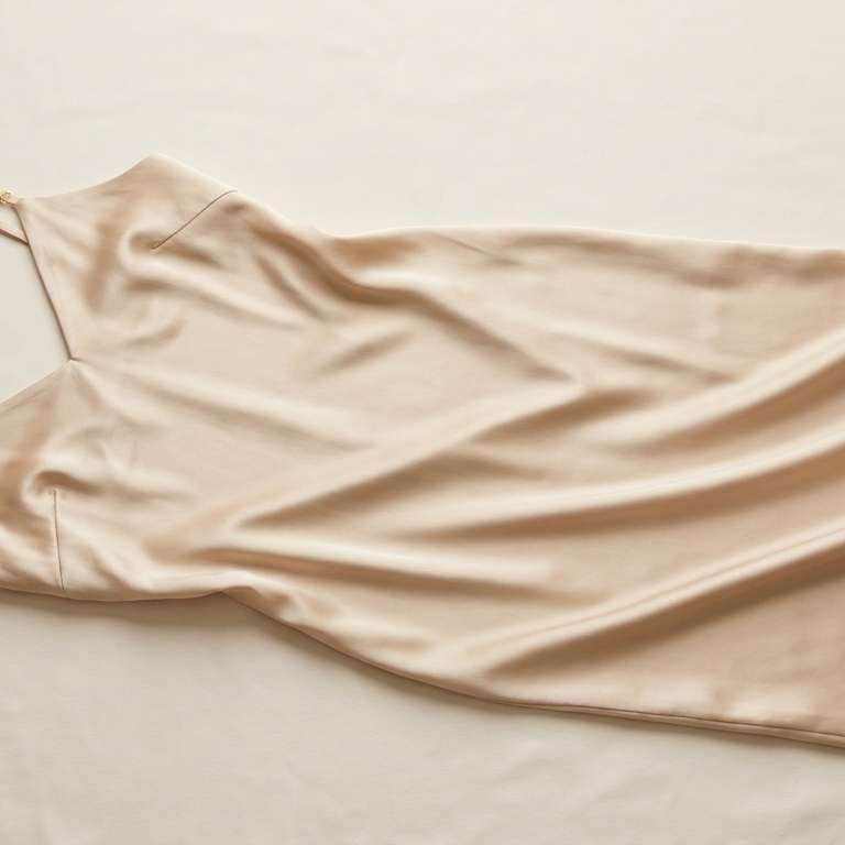 Robe caraco en soie de mûrier 21 momme champagne - StudioSoie