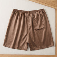 Short de nuit homme en soie de mûrier – coloris Café – StudioSoie