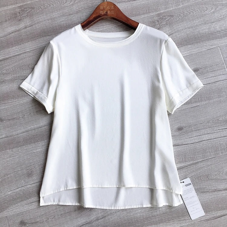 T-shirt en Soie-Coupe Large - StudioSoie