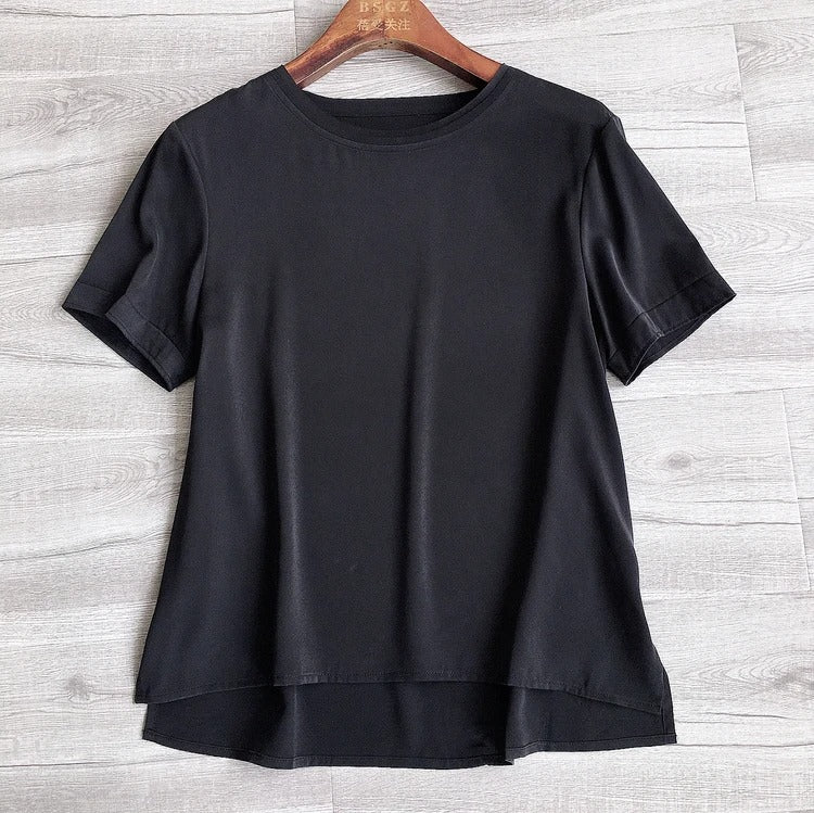 T-shirt en Soie-Coupe Large - StudioSoie