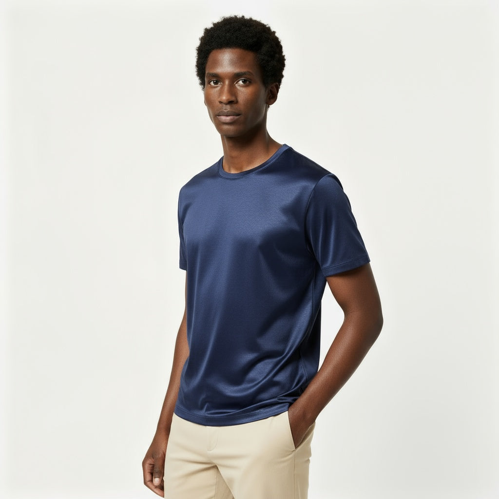 T-Shirt Homme 70% Soie - StudioSoie