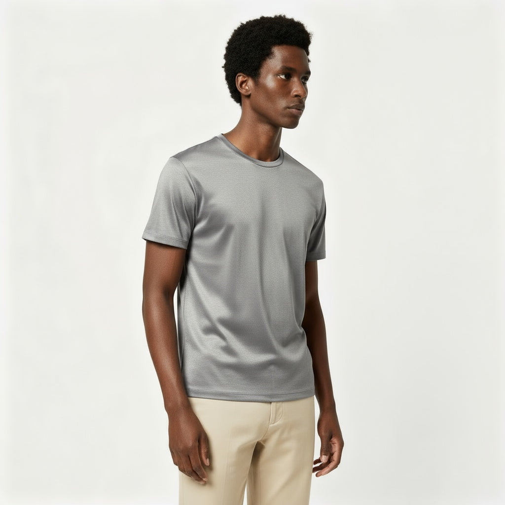T-Shirt Homme 70% Soie - StudioSoie
