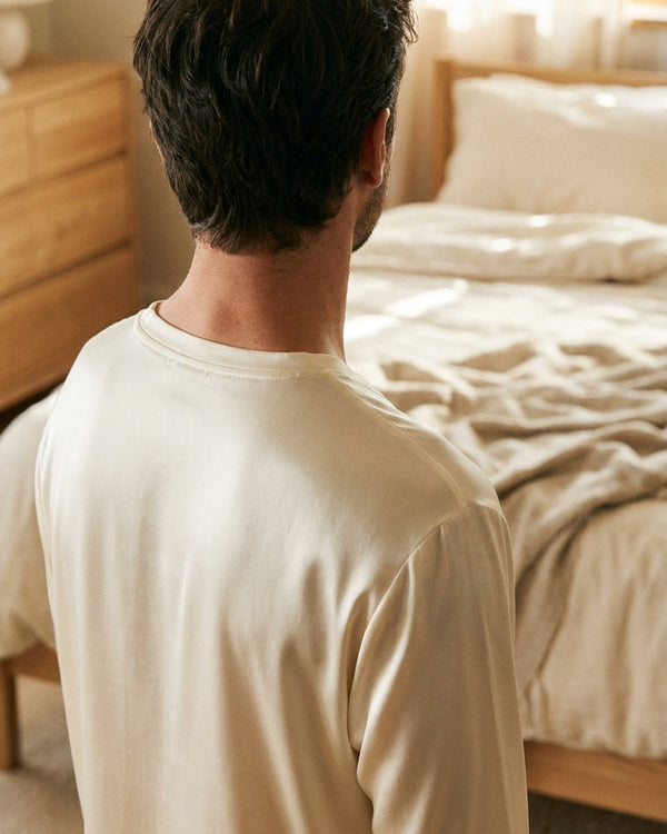 100% Mulberry Silk T-Shirt - Long Sleeves