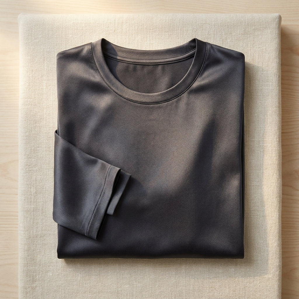 Tricou 100% Mătase de Dud - Mâneci Lungi