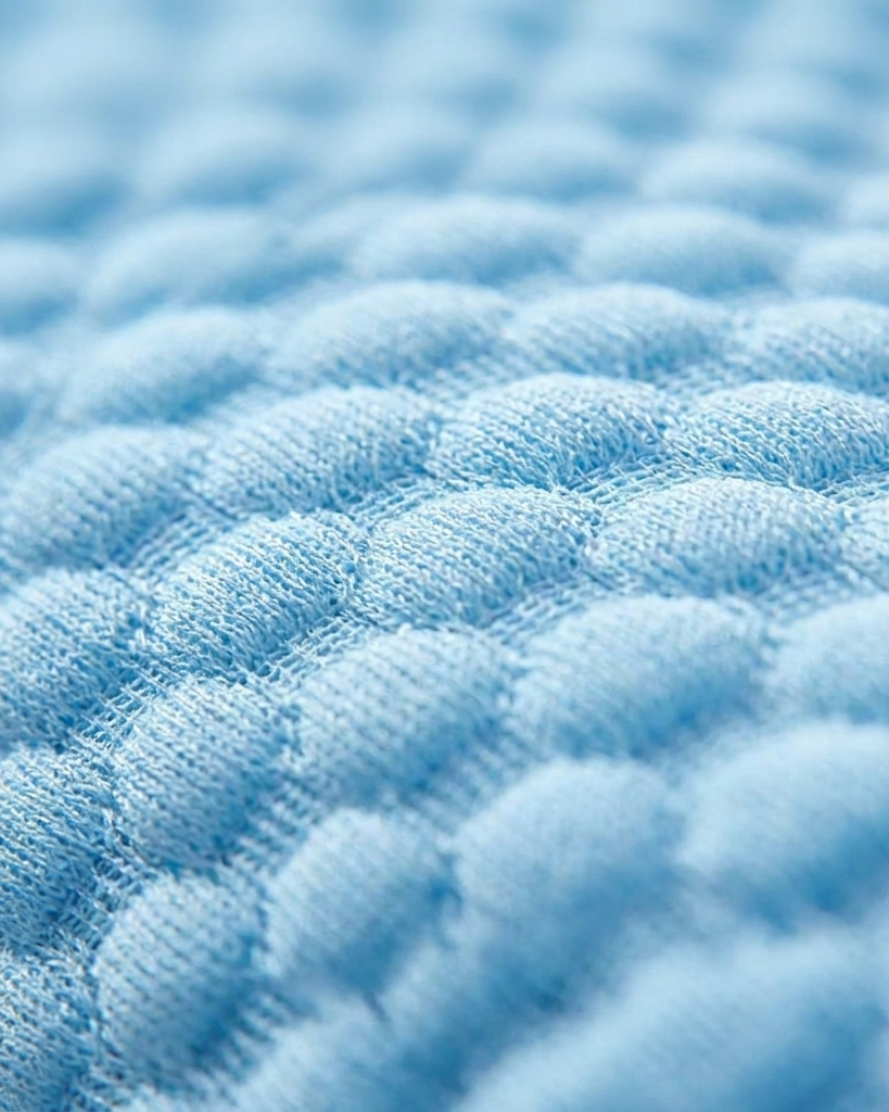 Détail du tissu toucher froid 3D - StudioSoie
