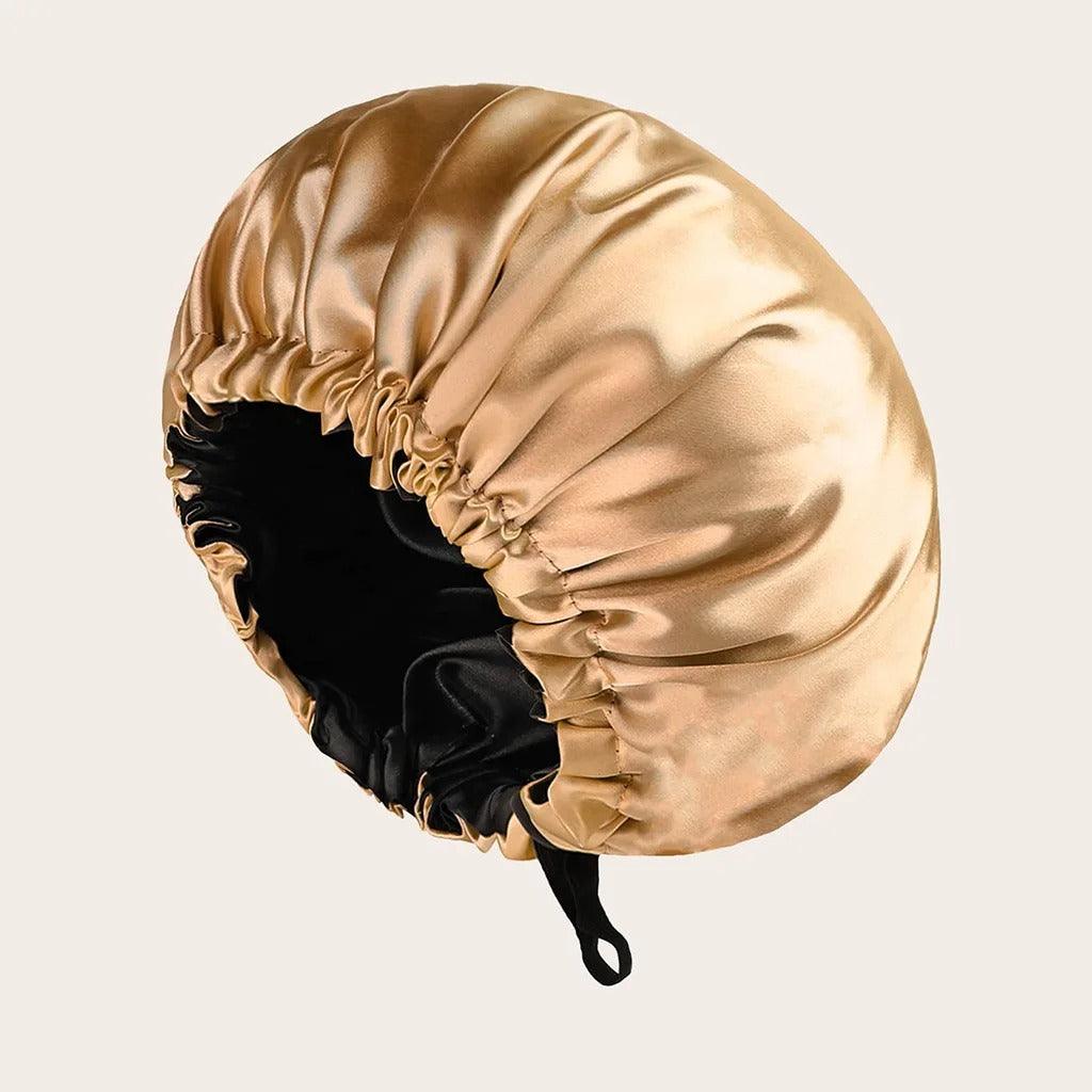 Bonnet en Satin - StudioSoie -  Doré