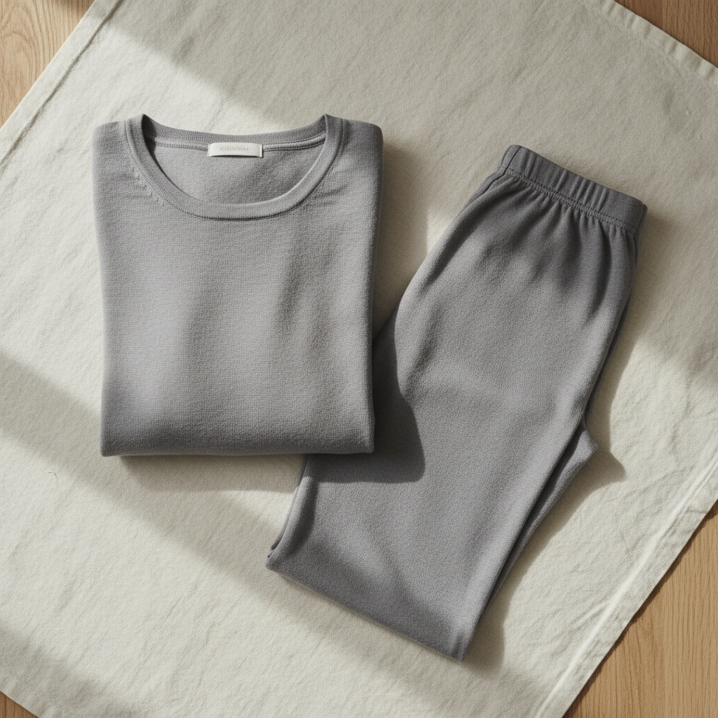 Ensemble Pyjama en Soie Tricotée - 100% Soie Naturelle